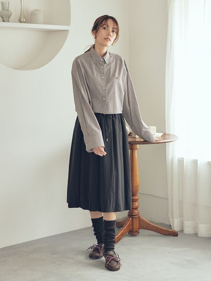 イージーケアクロップド釦ダウンシャツ(シャツ)｜トップス｜Mila Owen