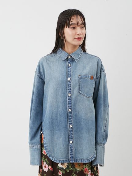 Mila Owen カーブヘムオーバーシャツ カーブヘムオーバーシャツ(シャツ)｜トップス｜Mila Owen（ミラ