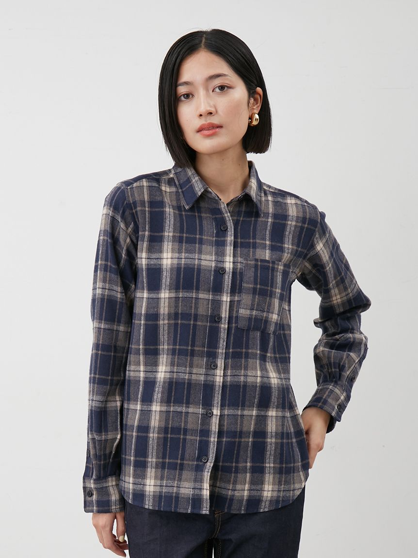チェックネルシャツ(シャツ)｜トップス｜Mila Owen（ミラ