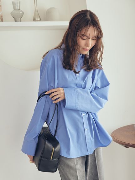 美品　エンフォルド　レイヤードカフブラウス　長袖　ダークブラウン　2022AW タブスリーブ釦ダウンシャツ(シャツ)｜トップス｜Mila Owen（ミラ