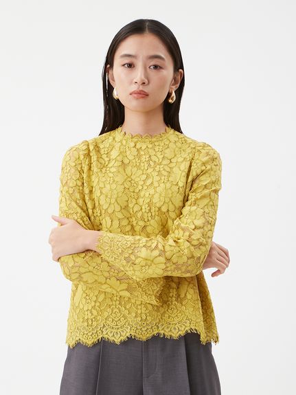 スタンドカラーレースブラウス(ブラウス)｜トップス｜Mila Owen（ミラ