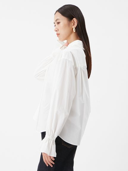 SHE tokyo パフスリーブブラウス　vera 新品未使用タグ付き　白 フリルカラーパフスリーブブラウス(ブラウス)｜トップス｜Mila Owen