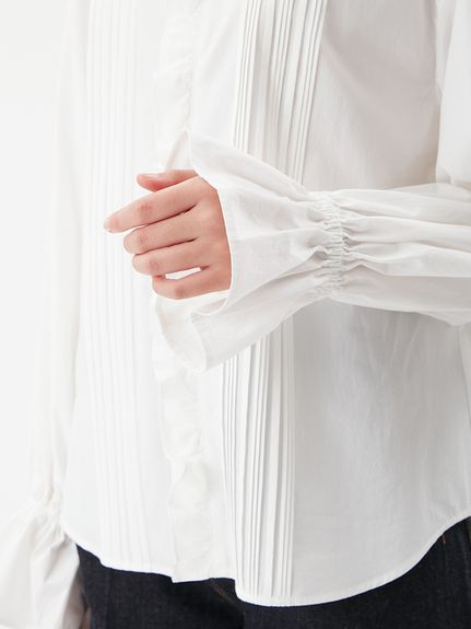 フリルカラーパフスリーブブラウス(ブラウス)｜トップス｜Mila Owen