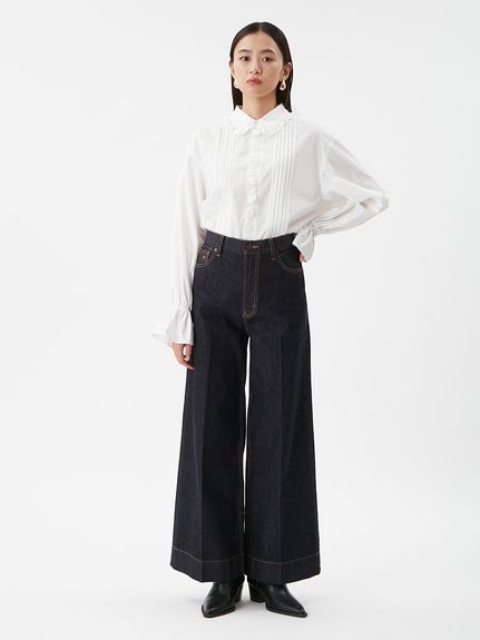 フリルカラーパフスリーブブラウス(ブラウス)｜トップス｜Mila Owen