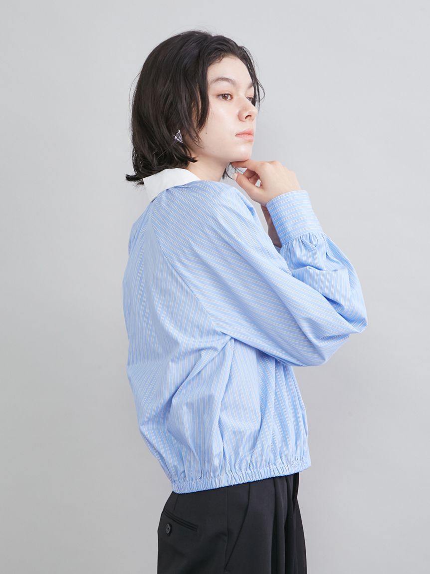 クロップドギャザーバルーンシャツ(シャツ)｜トップス｜Mila Owen