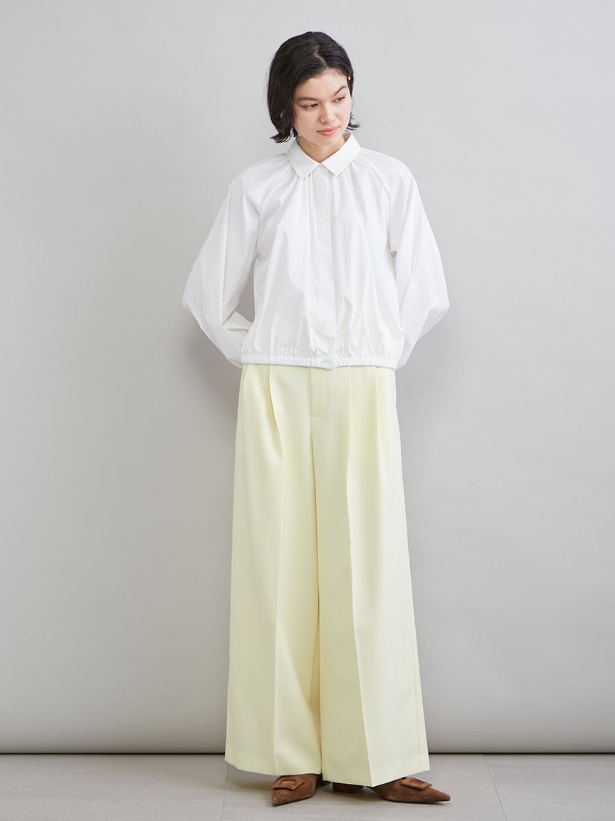 クロップドギャザーバルーンシャツ(シャツ)｜トップス｜Mila Owen 