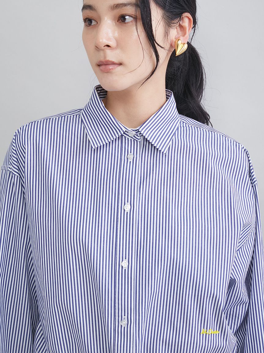 ストライプドロストショートシャツ(シャツ)｜トップス｜Mila Owen 