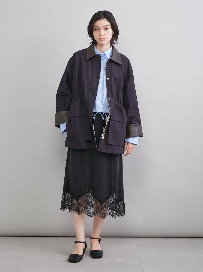 ストライプドロストショートシャツ(シャツ)｜トップス｜Mila Owen