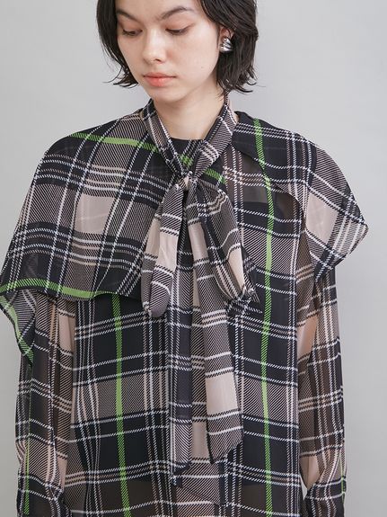 チェックボウタイブラウス(ブラウス)｜トップス｜Mila Owen（ミラ