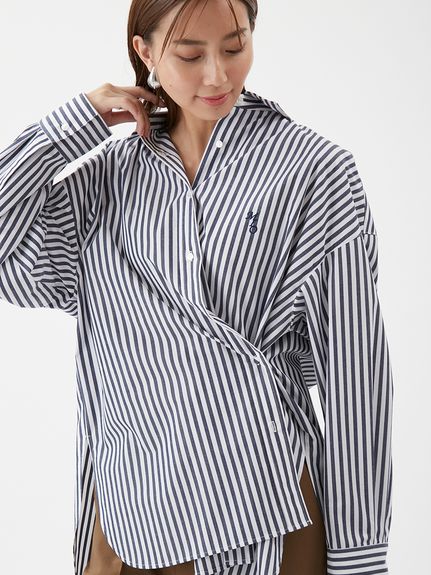 2WAYカシュクールーオーバーサイズシャツ(シャツ)｜トップス｜Mila