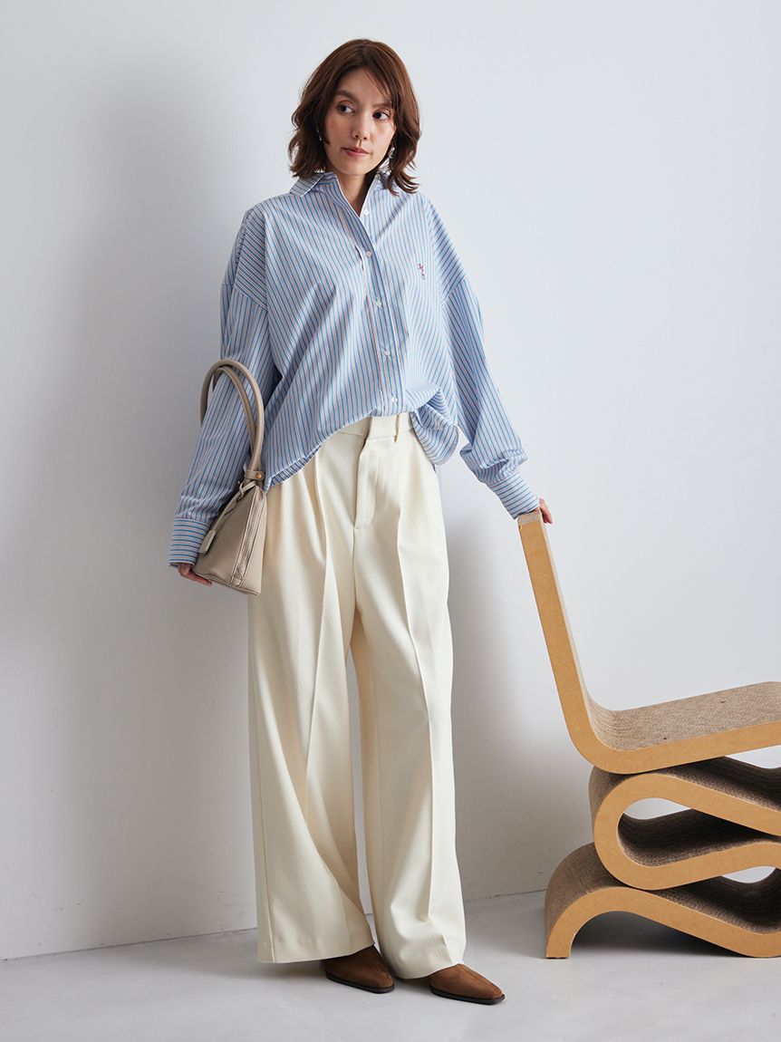 2WAYカシュクールーオーバーサイズシャツ(シャツ)｜トップス｜Mila