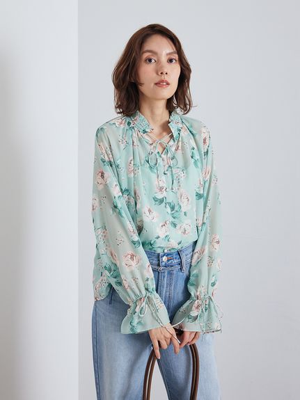 OLIVINE WEAR FLORA フラワープリント レオタード Sサイズ レオタード