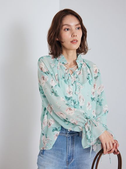 フラワープリントブラウス(ブラウス)｜トップス｜Mila Owen（ミラ