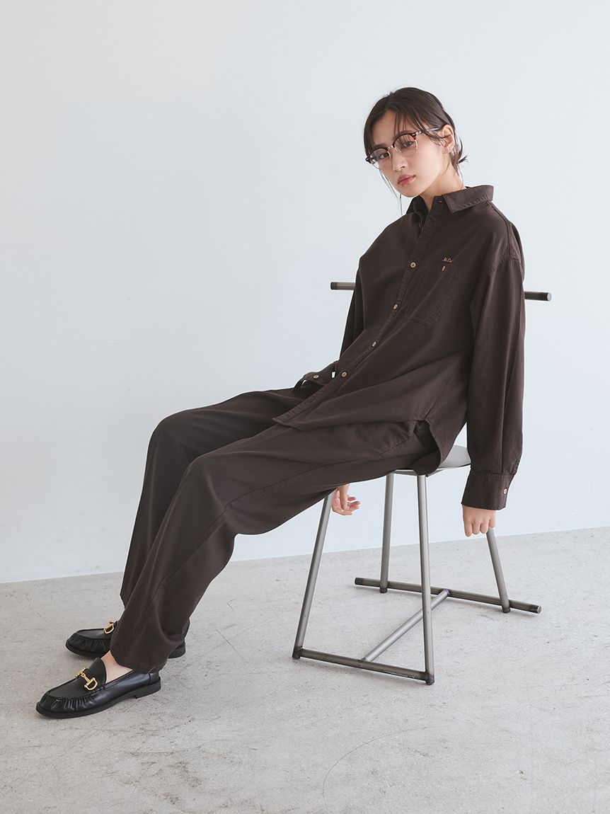 デニムカーブヘムオーバーシャツ(シャツ)｜トップス｜Mila Owen（ミラ