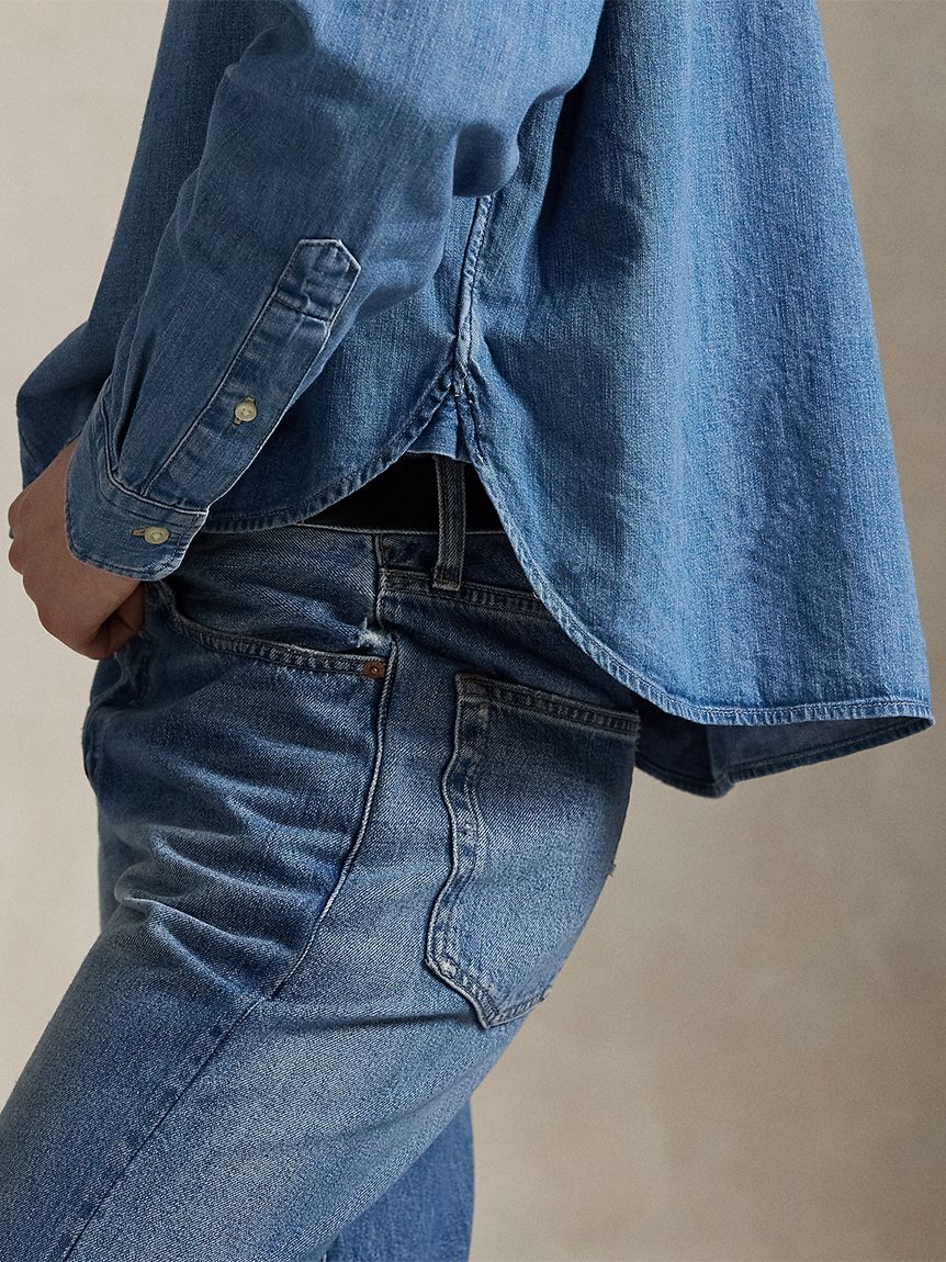 POLO RALPH LAUREN】CROPPED BOXY DENIM SHIRT(シャツ・ブラウス
