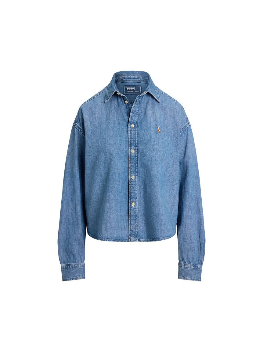 POLO RALPH LAUREN】CROPPED BOXY DENIM SHIRT(シャツ・ブラウス