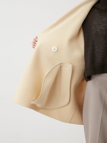 woolコクーンシルエットピーコート(ハーフコート)｜アウター｜Mila