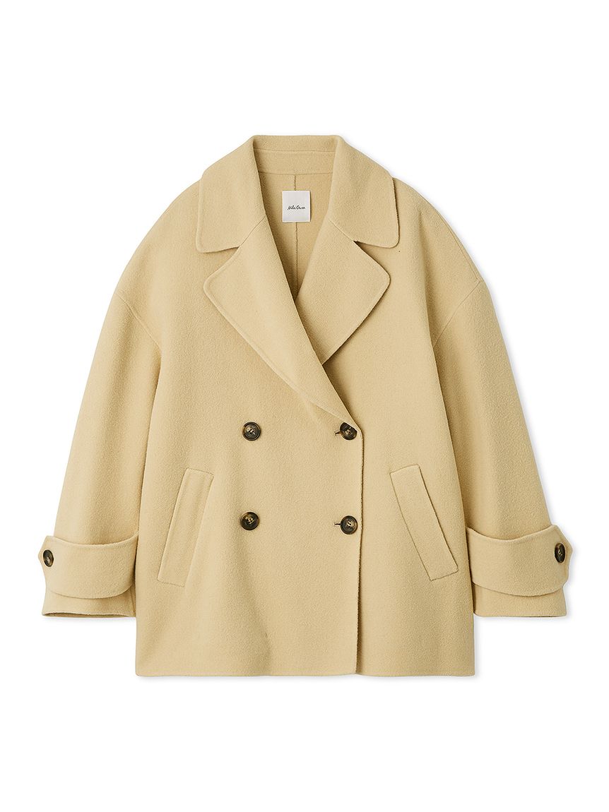 woolコクーンシルエットピーコート | 09WFC254110