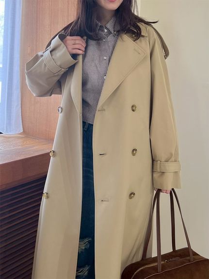 Mila Owen トレンチコート IVR サイズ0 WEB限定00サイズ】共ベルト付肩章デザイントレンチコート