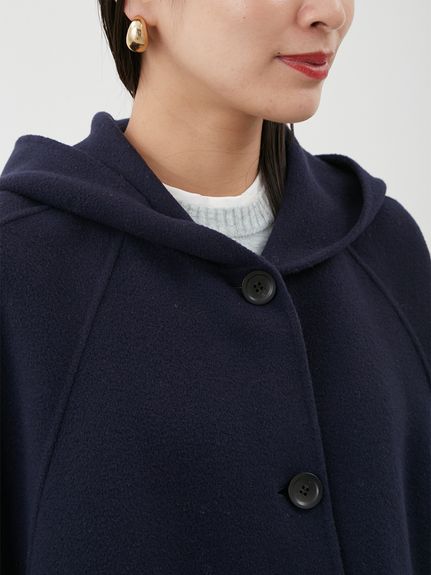 フードポンチョコート(ハーフコート)｜アウター｜Mila Owen