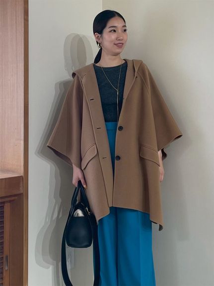 フードポンチョコート(ハーフコート)｜アウター｜Mila Owen（ミラ