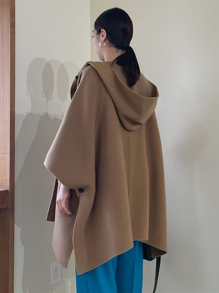 フードポンチョコート(ハーフコート)｜アウター｜Mila Owen