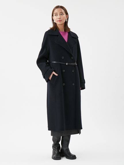 ベルト付きリバーピーコート(ロングコート)｜アウター｜Mila Owen