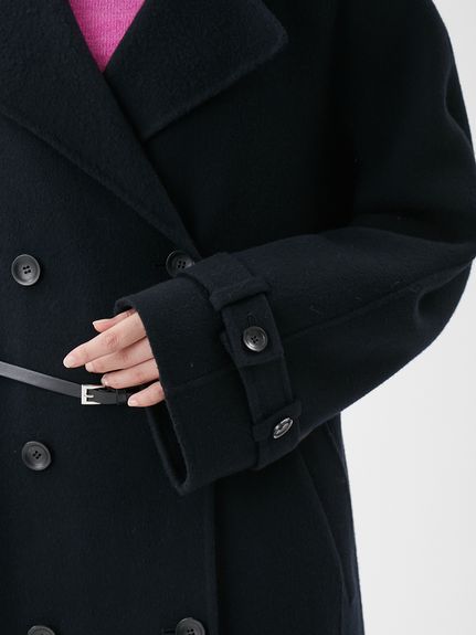 ベルト付きリバーピーコート(ロングコート)｜アウター｜Mila Owen