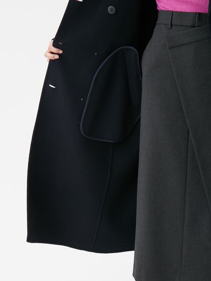 ベルト付きリバーピーコート(ロングコート)｜アウター｜Mila Owen