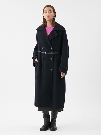 ベルト付きリバーピーコート(ロングコート)｜アウター｜Mila Owen