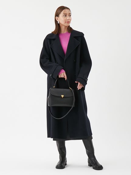 ベルト付きリバーピーコート(ロングコート)｜アウター｜Mila Owen