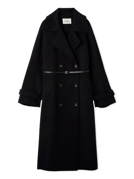 ベルト付きリバーピーコート(ロングコート)｜アウター｜Mila Owen