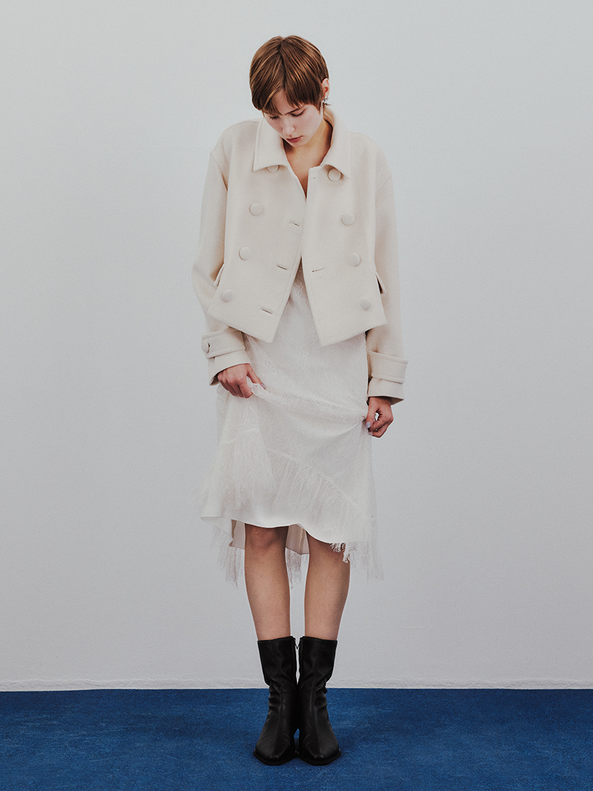 ウールカシミヤショート丈ピーコート(コート)｜アウター｜Mila Owen