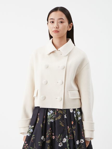 ウールカシミヤショート丈ピーコート(コート)｜アウター｜Mila Owen