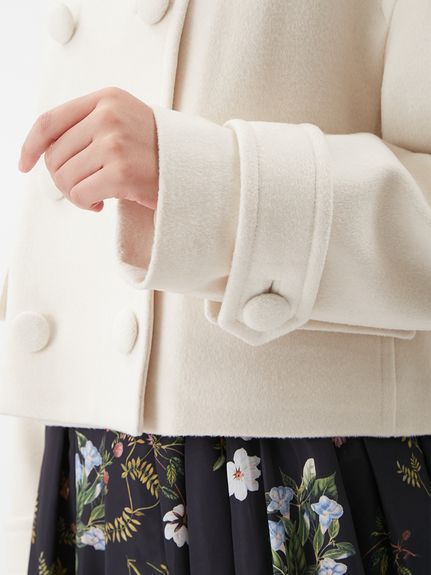 ウールカシミヤショート丈ピーコート(コート)｜アウター｜Mila Owen