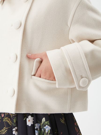 【新品未着用品】ミラオーウェン ショート丈コート 0サイズ スプリングコート Mila Owen（ミラオーウェン）の「ショート丈リバーダブルコート