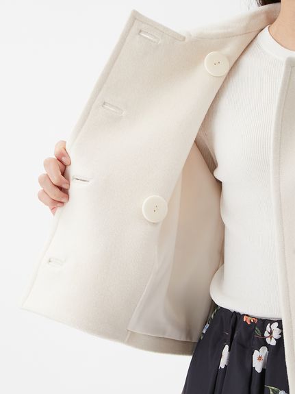 ウールカシミヤショート丈ピーコート(コート)｜アウター｜Mila Owen