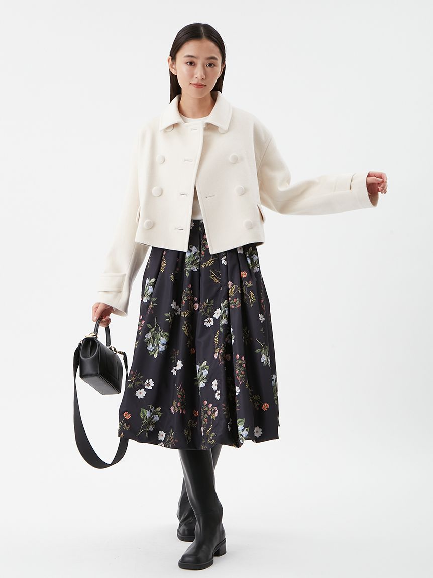 ウールカシミヤショート丈ピーコート(コート)｜アウター｜Mila Owen