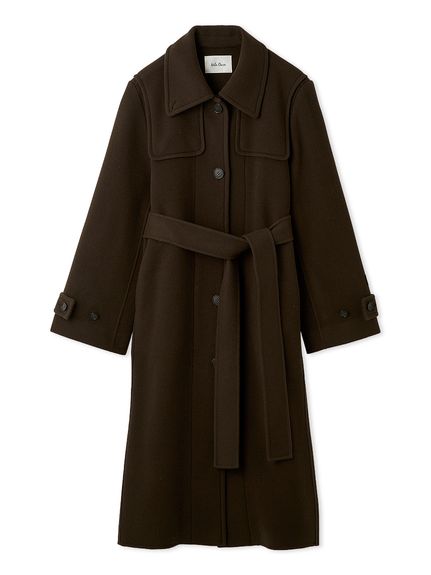 新品未使用ミラオーウェン　ウールリバーローブコート　チャコール Mila Owen（ミラオーウェン）の「ウールリバーローブコート（その他