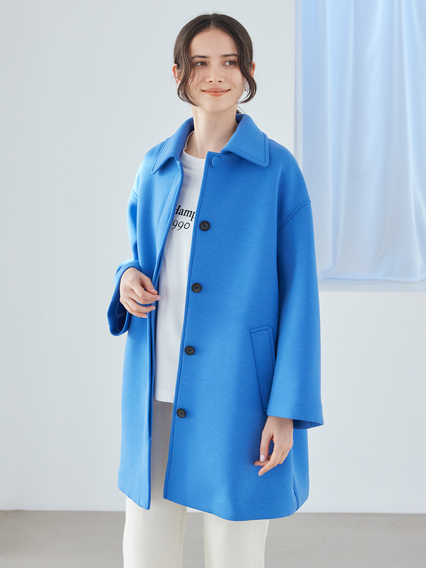 ステンカラーAラインポンチコート(ハーフコート)｜アウター｜Mila