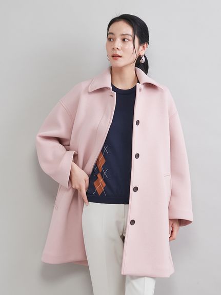 Punchan⭐︎新品⭐︎【完売　WEB限定】ミラオーウェンコート ステンカラーAラインポンチコート(ハーフコート)｜アウター｜Mila