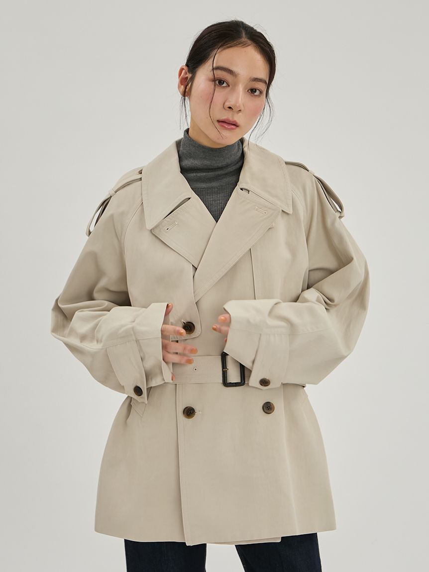 新品未使用　mila owen ショートトレンチコート ショートトレンチコート(コート)｜アウター｜Mila Owen（ミラ