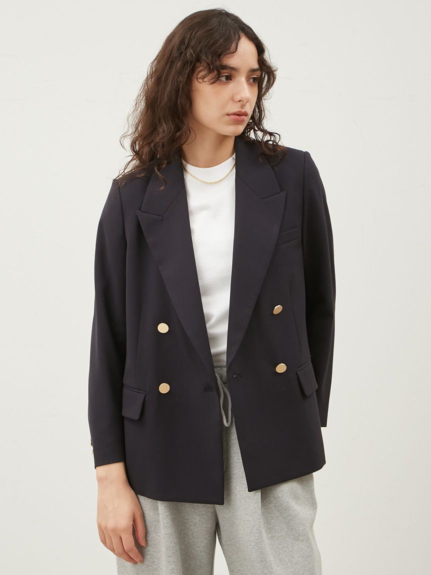 金釦ダブルブレストブレザー(テーラードジャケット)｜アウター｜Mila