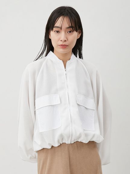 【完売品】Mila Owen メッシュラグランスリーブブルゾン Mila Owen｜メッシュラグランスリーブブルゾン | Rakuten