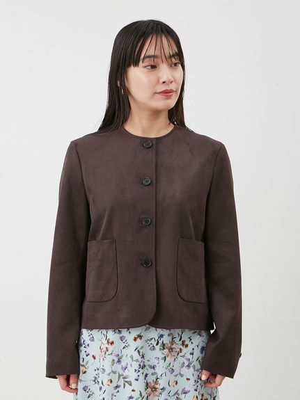 パッチポケットコンパクトスエードジャケット(ジャケット)｜アウター