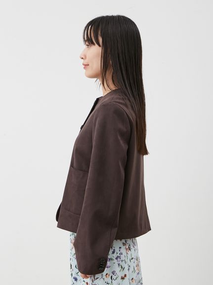 パッチポケットコンパクトスエードジャケット(ジャケット)｜アウター