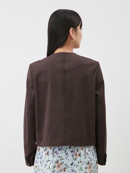 パッチポケットコンパクトスエードジャケット(ジャケット)｜アウター