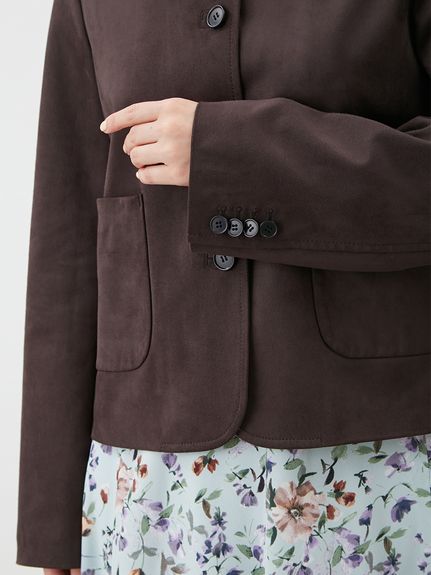 パッチポケットコンパクトスエードジャケット(ジャケット)｜アウター