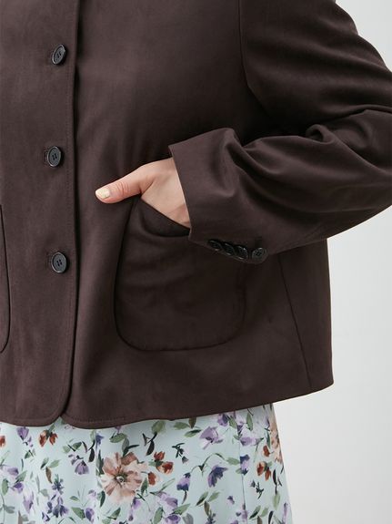 パッチポケットコンパクトスエードジャケット(ジャケット)｜アウター