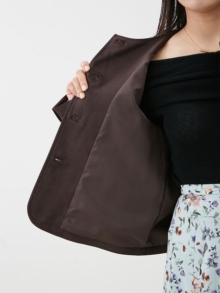 パッチポケットコンパクトスエードジャケット(ジャケット)｜アウター